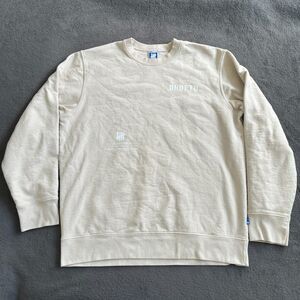 Undefeated Crew Neck Long Sleeve Cream Pullover Sweatshirt Jacket Men's Size XL
